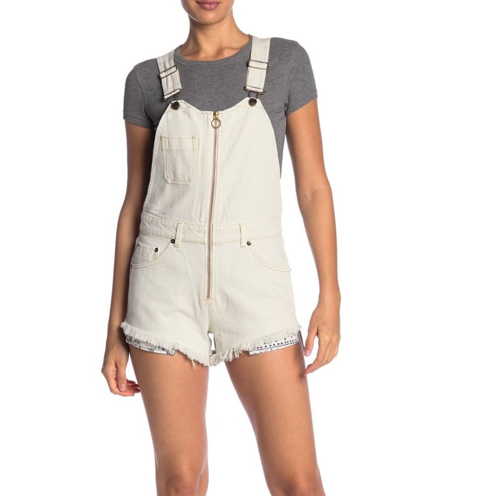Free People Sunkissed Denim Short Overalls